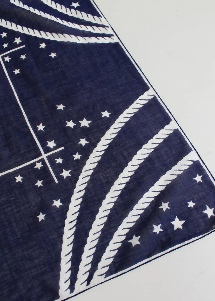 Vintage 1940s Nautical Bandana Scarf