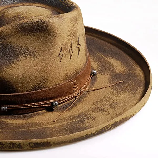 Vintage Fedora Lightning hat-Indigo Khaki