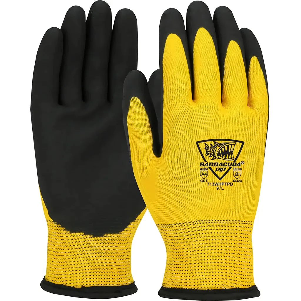 West Chester 713WHPTPD/M Seamless Knit HPPE/Nylon Glove with Acrylic Lining and PVC Foam Grip on Palm & Fingers