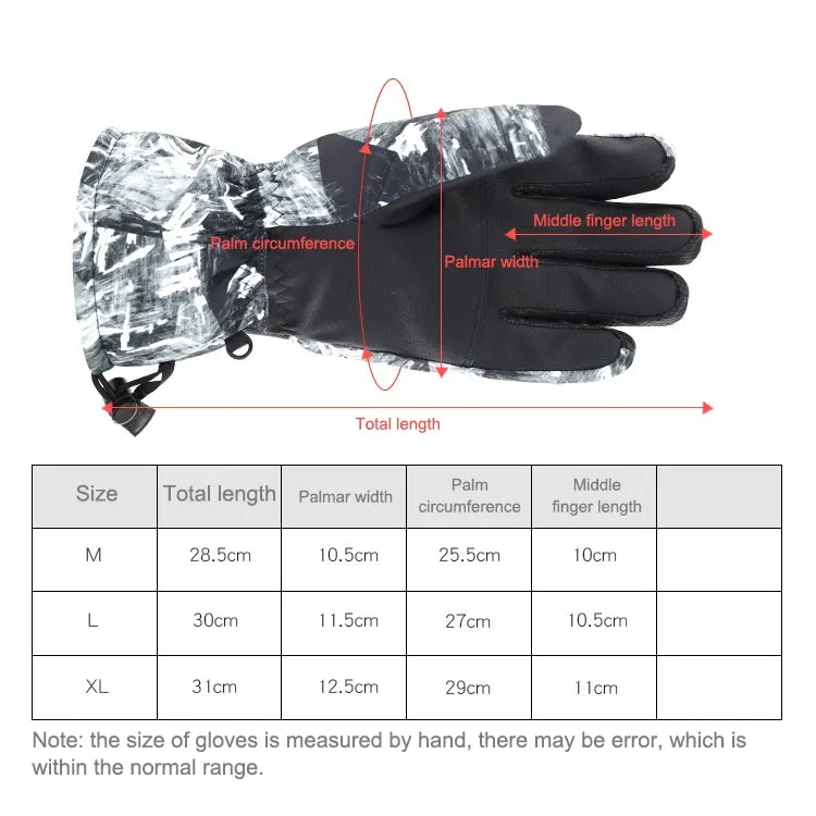 Winter Thermal Ski Gloves Outdoor Waterproof Velvet Gloves Thickening Touch Screen Motorcycle Gloves, Size: XL(Red)