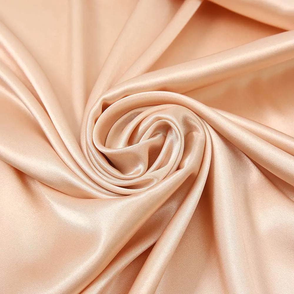 Women's Elegant Pure Color Pearl Satin Scarf