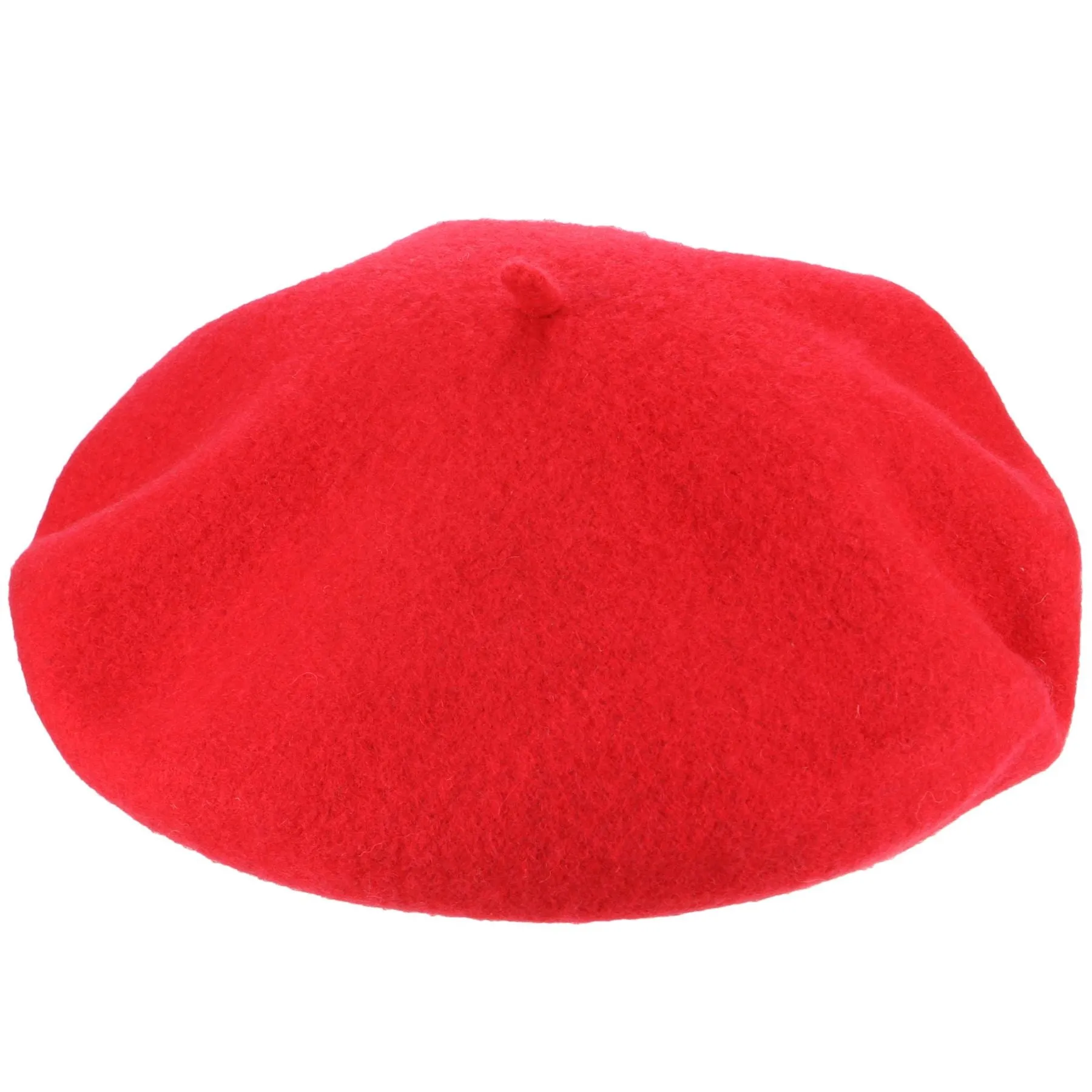 Wool Beret Hat - Red