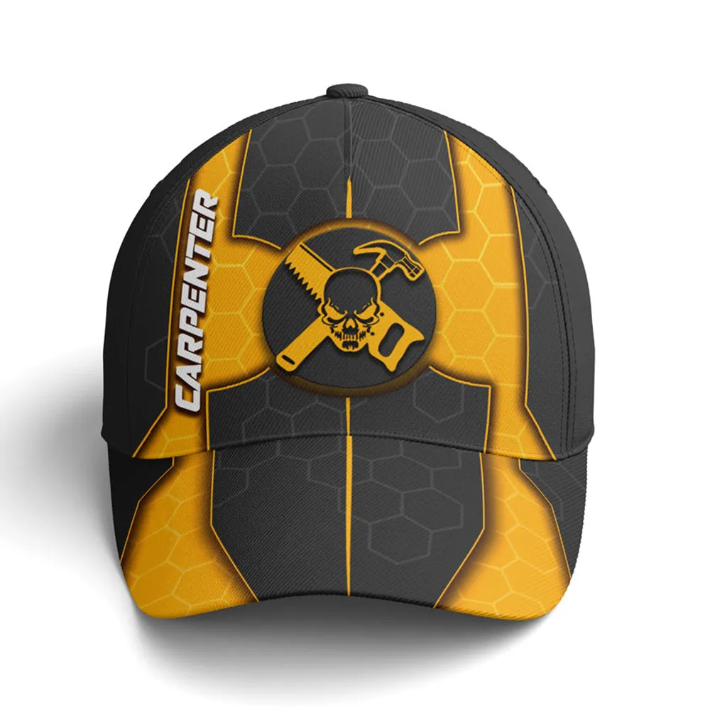 Yellow Skull Baseball Cap For Carpenter Future Tech Style Coolspod